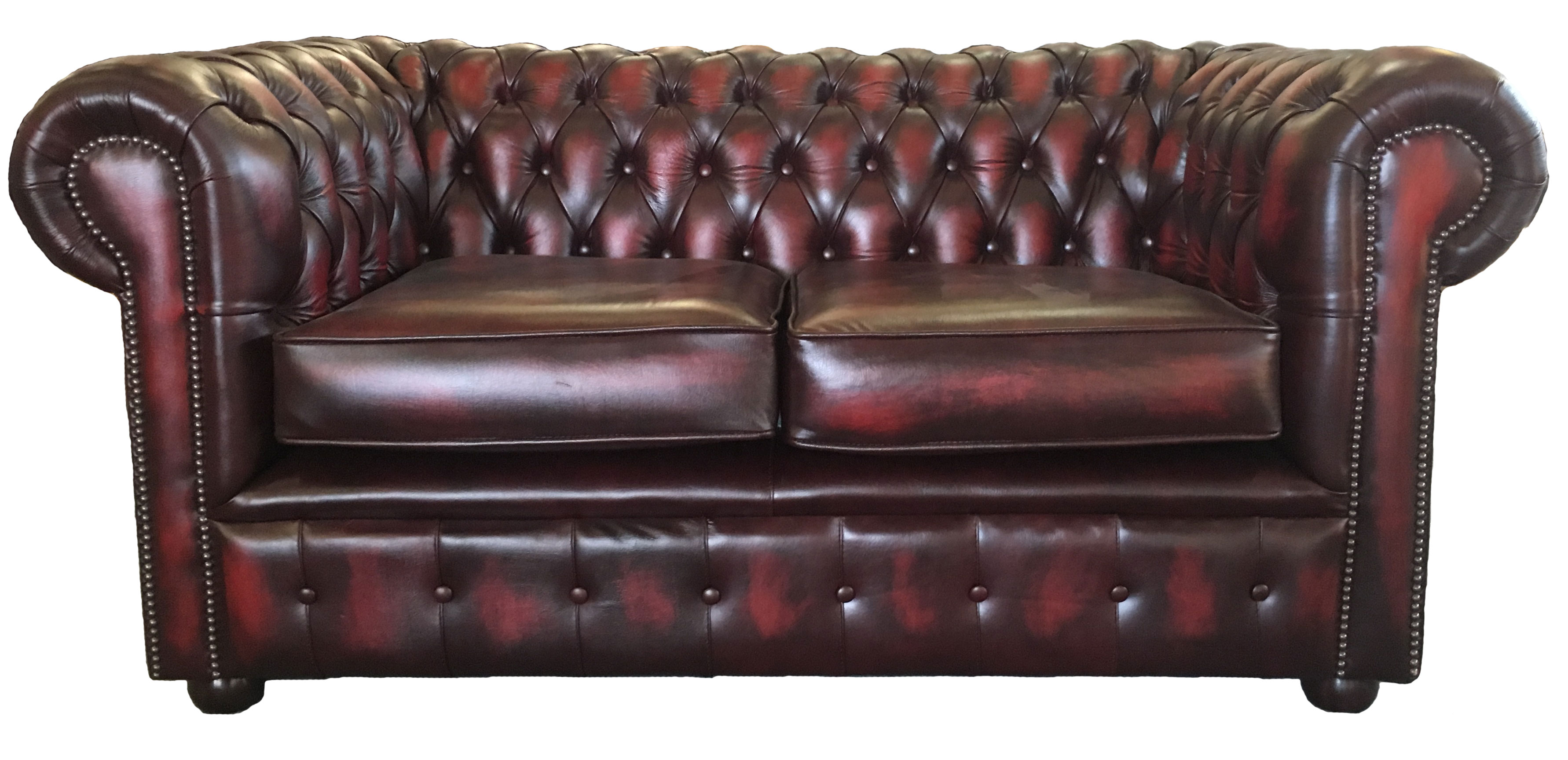 chesterfield sofa leather medium brown 78 inches