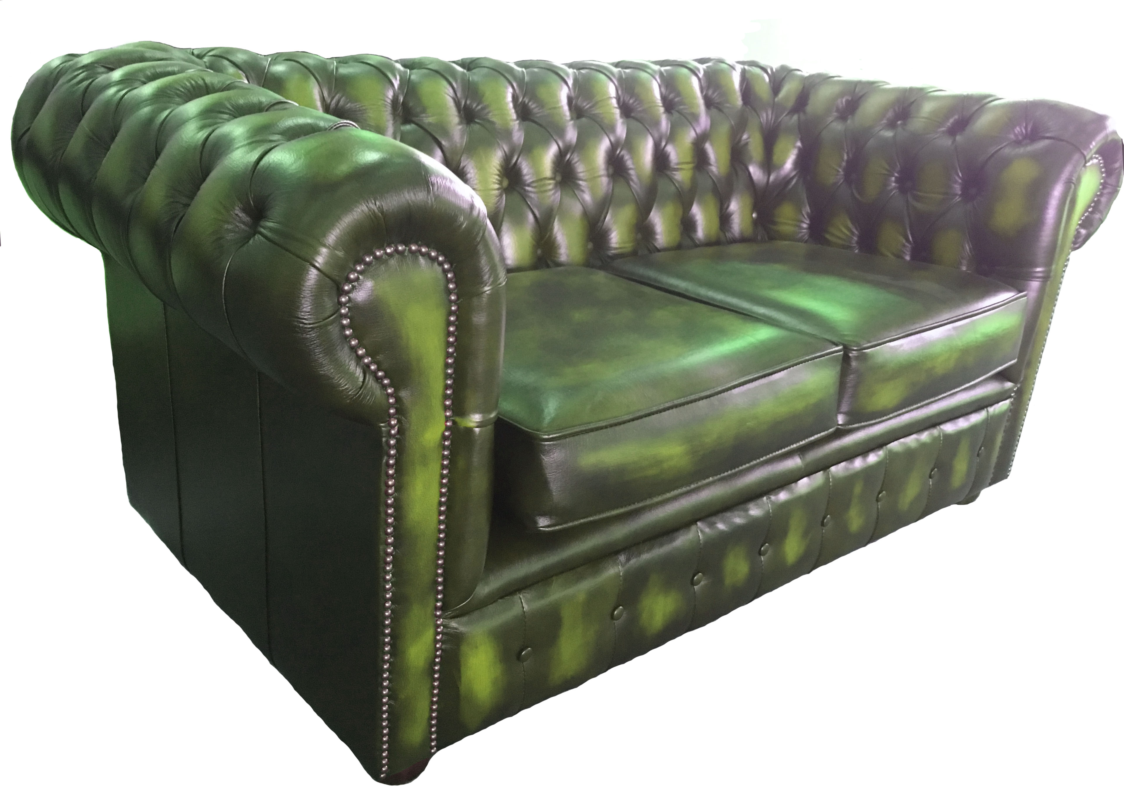 Chesterfield Two Seater Sofa Green 02 