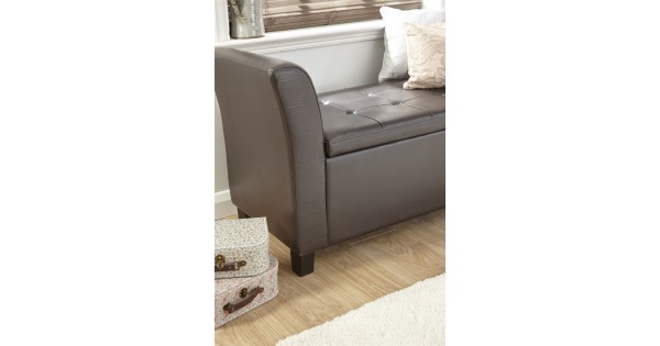 Fowler bonded deals leather storage bench