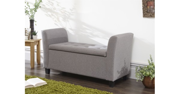 Grey ottoman on sale window seat