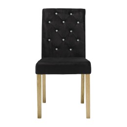 Paris Chair Black Velvet Pack of 2