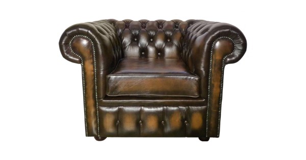 Chesterfield on sale chair brown