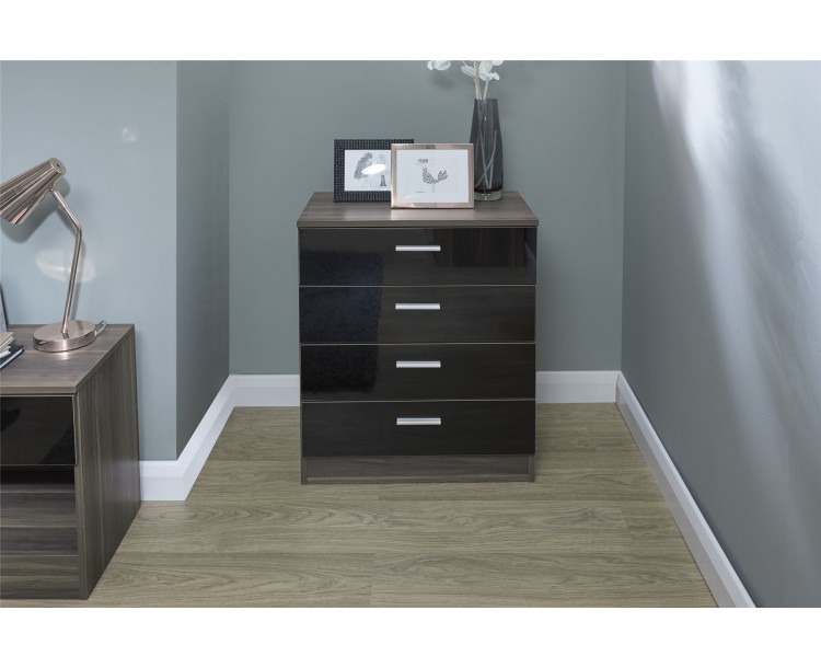 Melbourne 4 Drawer Chest Bedroom Furniture Black Walnut