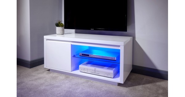 White tv stand deals 100cm