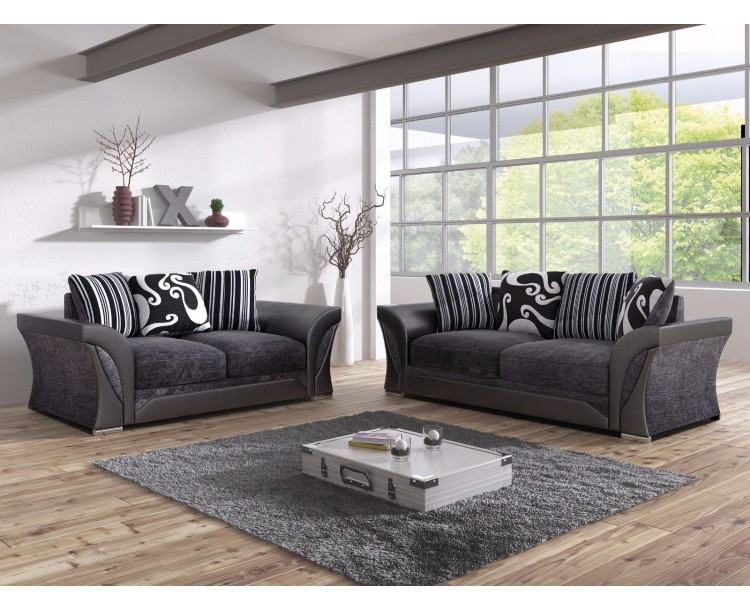black fabric living room chairs