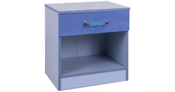 High Gloss Madrid Two Tone Blue Bedroom Collection